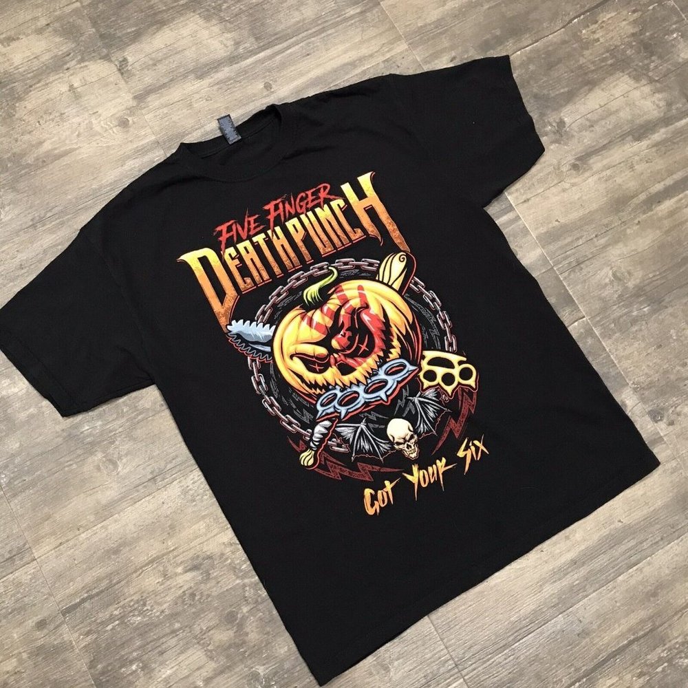 Five Finger Death Punch Got Your Six‎ T-Shirt Graphic Heavy Metal Men Size Large